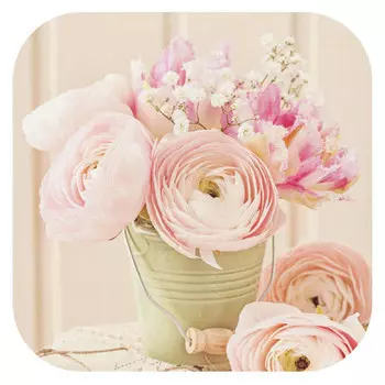 подставка под горячее Цветы 18см дерево