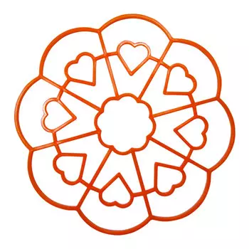 подставка под горячее Сердце 20см фигурная пластик