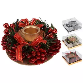 подсвечник 1 свеча Новогодний 10х4см в асс-те