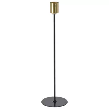 подсвечник KOOPMAN 12х12х30,5см металл черный, золотой
