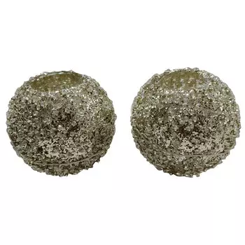 подсвечник MAXIJOY Винтаж 10х9см стекло золотой