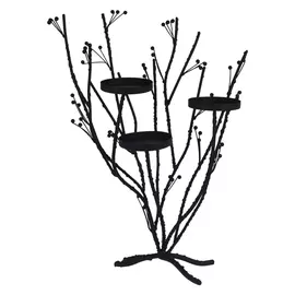 подсвечник Ветки 3 свечи 35х18х41см металл чёрный