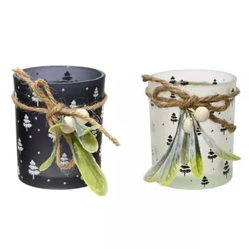 подсвечник Зимний уют 7х8,3см стекло в асс-те