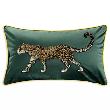 подушка декоративная ESTIA Гепардо 30х50см бархатная зеленая арт.1003.00099