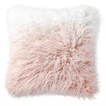 подушка декоративная ESTIA Ноеми 45х45см меховая розовая арт.1003.00132