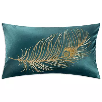 подушка декоративная ESTIA Пенне 30х50см бархатная зеленая арт.1003.00101