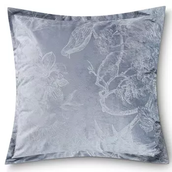 подушка декоративная ESTIA Примавера 45х45см бархатная серо-голубая арт.1003.00081