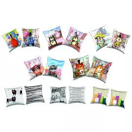 подушка декоративная Кошки 30х30см в ассортименте разные рисунки, арт.ПИ-А3