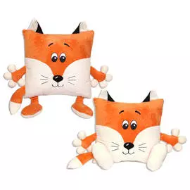 подушка декоративная Лисичка 45х58см оранжевая, арт.МЕХ-6-Лисичка