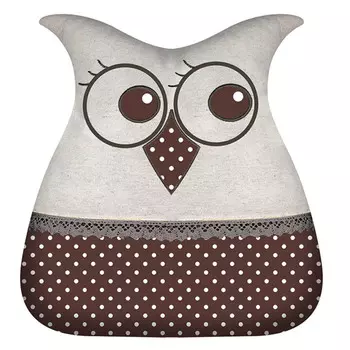 подушка декоративная NAT Совушка 38x41см пыльная роза, арт.82788