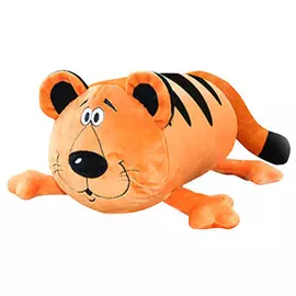 подушка декоративная валик Тигр 19х33см бежевая, арт.МЕХ-валик тигр