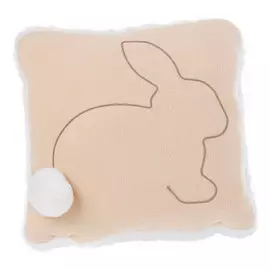 подушка декоративная Зайка 40х40см бежевая, арт.ПдЗ