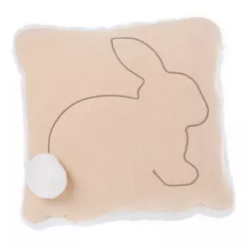 подушка декоративная Зайка 40х40см бежевая, арт.ПдЗ