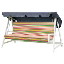 подушка для качелей 104х170х5см со спинкой хлопок в асс-те