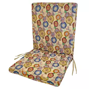 подушка для стула со спинкой 96х48х5см гобелен съемный чехол