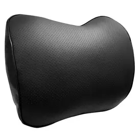 подушка ZIPOWER Косточка под поясницу, 33х30 см, экокожа, черный