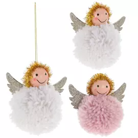подвеска Ангел пушистый 10см п/э в асс-те