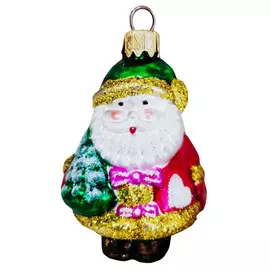 подвеска Дед Мороз с елочкой 9см