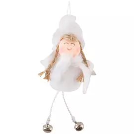 подвеска Девочка 13см пластик белый