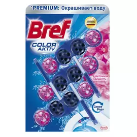подвеска для унитаза BREF Сила-Актив Цветочная свежесть 3шт 50г
