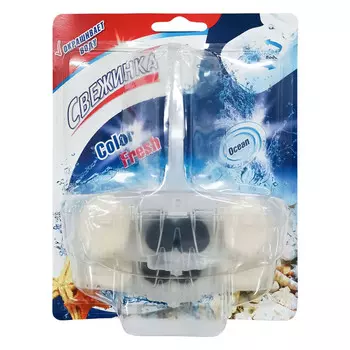 подвеска для унитаза СВЕЖИНКА Color Fresh Голубая вода 2х40г