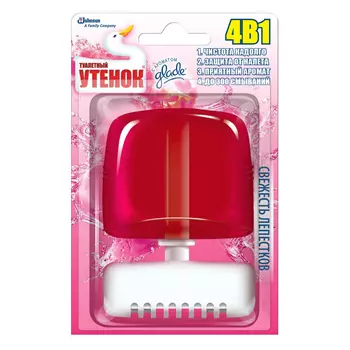 подвеска для унитаза ТУАЛЕТНЫЙ УТЕНОК Свежесть лепестков 55мл основной блок