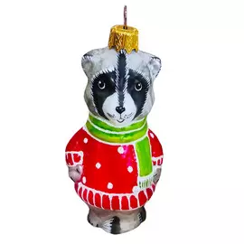 подвеска Енот 9см стекло в асс-те