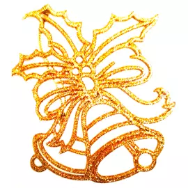 подвеска Колокольчик 12см пластик золото