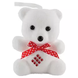 подвеска Медвежонок 12х9,5см пена белый