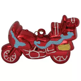 подвеска Мотоцикл 13см пластик красный