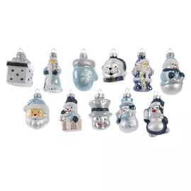 подвеска Новогодняя фигурка 7см стекло микс-2 в асс-те