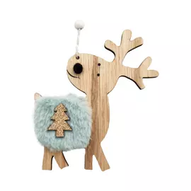 подвеска Олень 13см дерево в асс-те