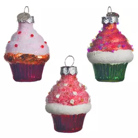 подвеска Пирожное 6см стекло в асс-те