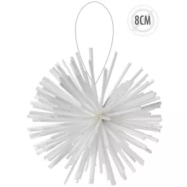 подвеска Помпон 8см п/э белый