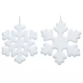 подвеска Снежинка 20см пенопалст белый в асс-те