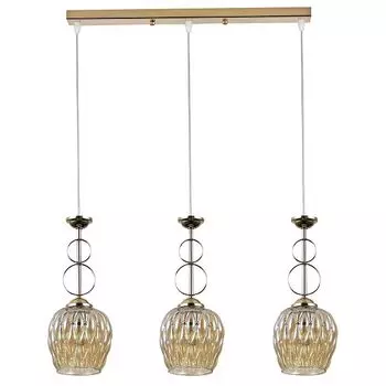 подвесной светильник Rivoli Cindy 9119-203, 3 х E27 х 40 Вт, шампань