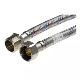 подводка для воды 12 мм, 1/2 ВР-НР, 0,8 м