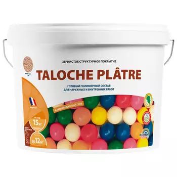 покрытие декоративное камешковое PRAGMATIC Taloche platre 15кг, арт.150-486