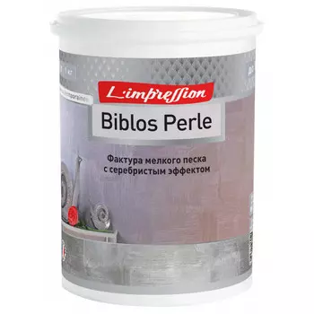 покрытие декоративное LIMPRESSION Biblos perle с эффектом серебристого песка 1л, арт.150-414