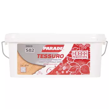 покрытие декоративное PARADE Deco S82 tessuro шелковые нити белое 5кг, арт.0005755