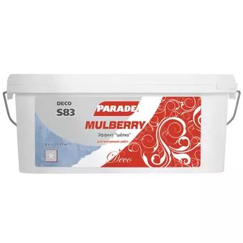 покрытие декоративное PARADE Deco S83 mulberry шелк cеребристо-перламутровое 4кг, арт.0005757