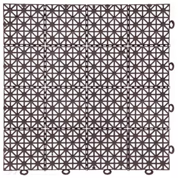 покрытие модульное Квадрат 9шт 30х30см пластик шоколадный