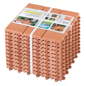 покрытие модульное Модуль 11шт 30х30х1см терракот