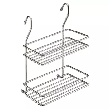 полка для рейлинга 2х ярусная 285х210х140мм хром