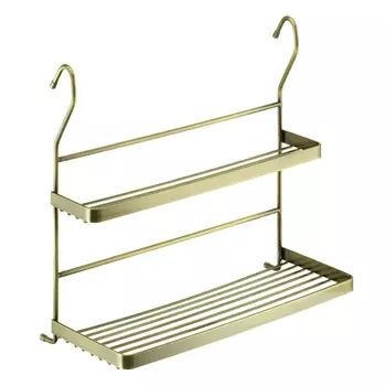 полка 2-х ярусная 340х310х155мм mix античная бронза