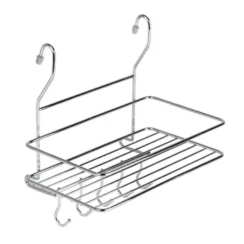 полка большая с крючками LEMAX, 260х180х270 мм, хром