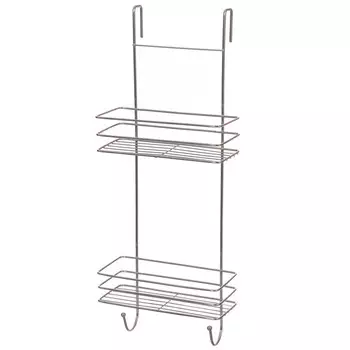 полка для душевой кабины навесная 2-ярусная VANSTORE нержавеющая сталь