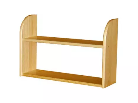 полка для книг 660х200х440мм натуральная массив сосны