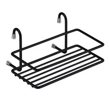 полка для рейлинга 1-ярусная малая короткая черный матовый