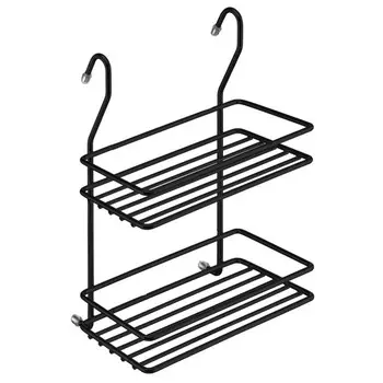 полка для рейлинга 2х ярусная 202х128х285мм черный матовый